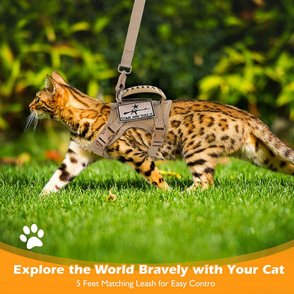 Adjustable Cat Harness and Leash Set for Walking Escape Proof